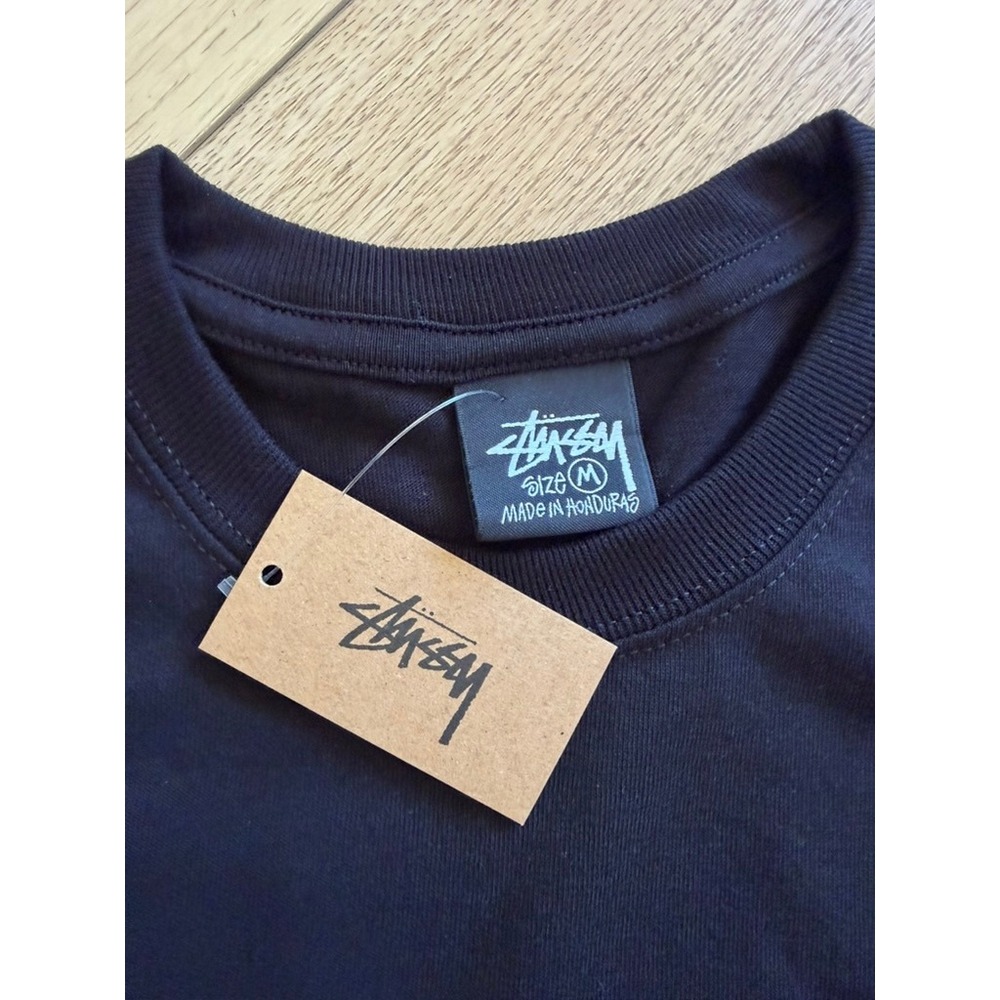 Stussy Basic Tee Black Short Sleeve Graphic Logo T-Shirt 1905000 Mens Size M NEW - Picture 3 of 6